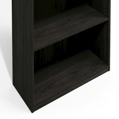Wooden bookcase in natural finish with sturdy design for living room or office