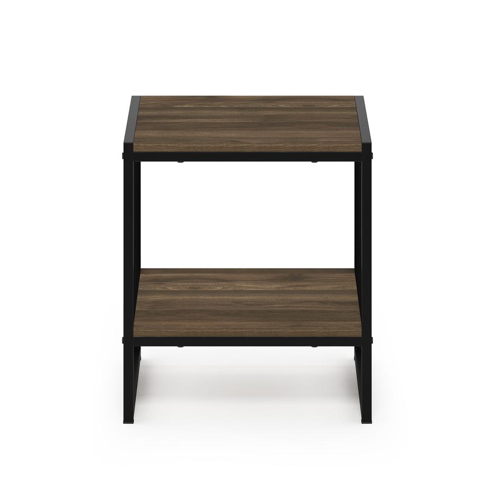 Furinno Camnus Modern Living 2-Tier End Table, Columbia Walnut