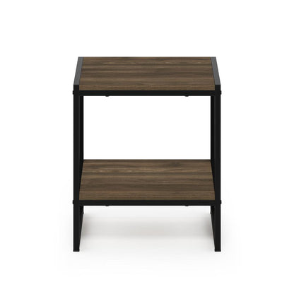 Furinno Camnus Modern Living 2-Tier End Table, Columbia Walnut