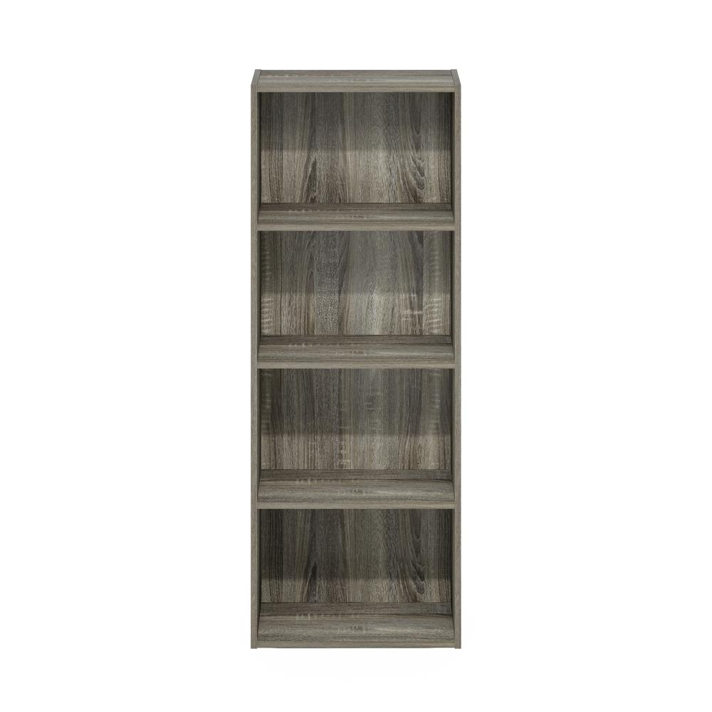 Furinno Luder 4-Tier Open Shelf Bookcase, French Oak