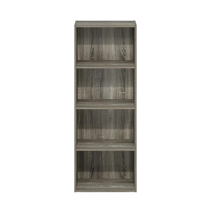 Furinno Luder 4-Tier Open Shelf Bookcase, French Oak