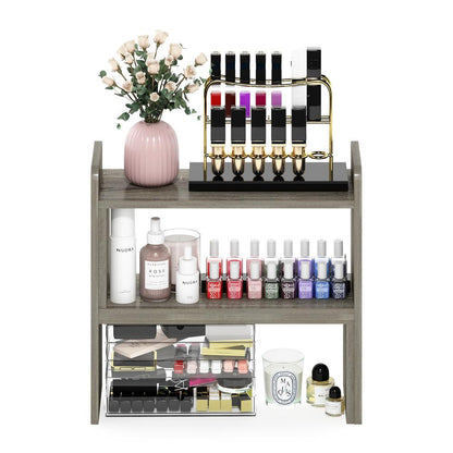 Furinno Classic Desk Top Organizer Bookshelf, French Oak