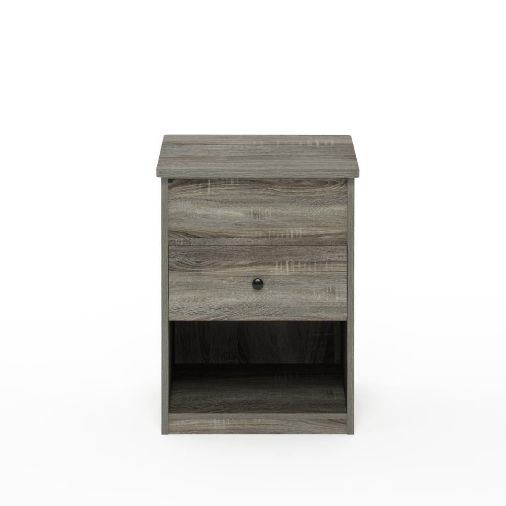 Furinno Jensen Lift Top Nightstand, French Oak Grey