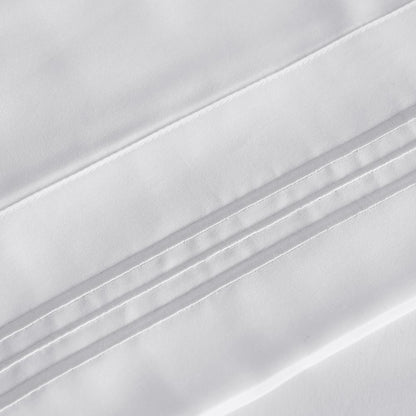 Furinno Angeland Vienne 4-Piece Microfiber Bed Sheet Set, California King, White