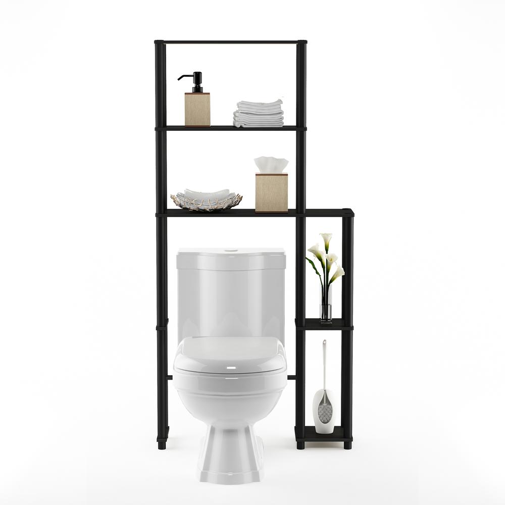 Turn-N-Tube Toilet Space Saver with 5 Shelves, Espresso/Black, 17050EX/BK