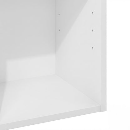 Wooden White Bookcase with Compact Design and Sturdy Construction