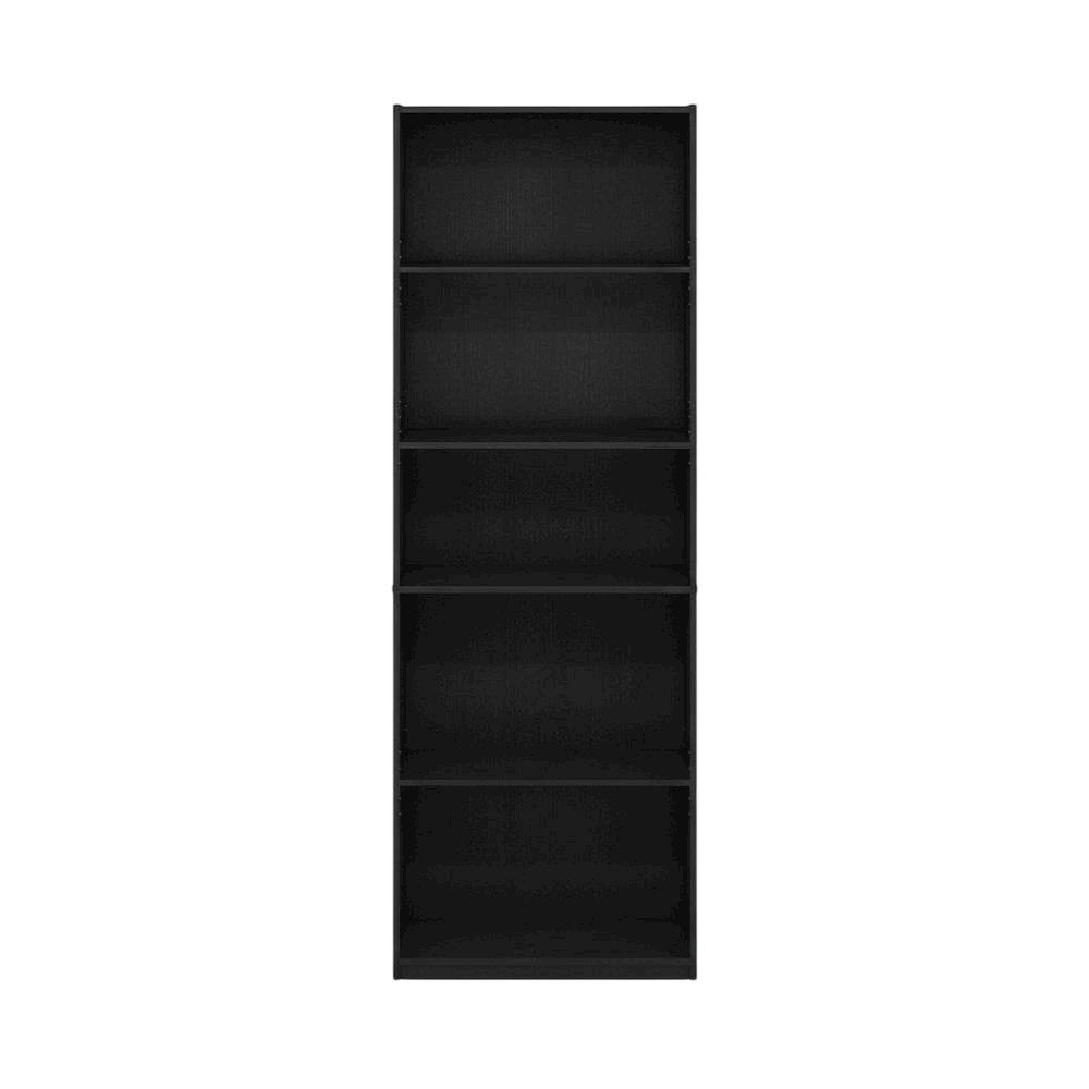 Wooden Bookcase in Finish with Adjustable Shelves for Home Office