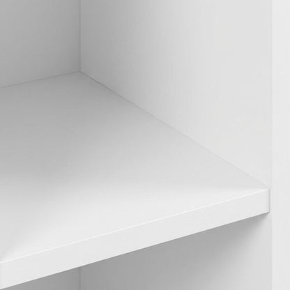 Wooden White Bookcase with Compact Design and Ample Storage Space