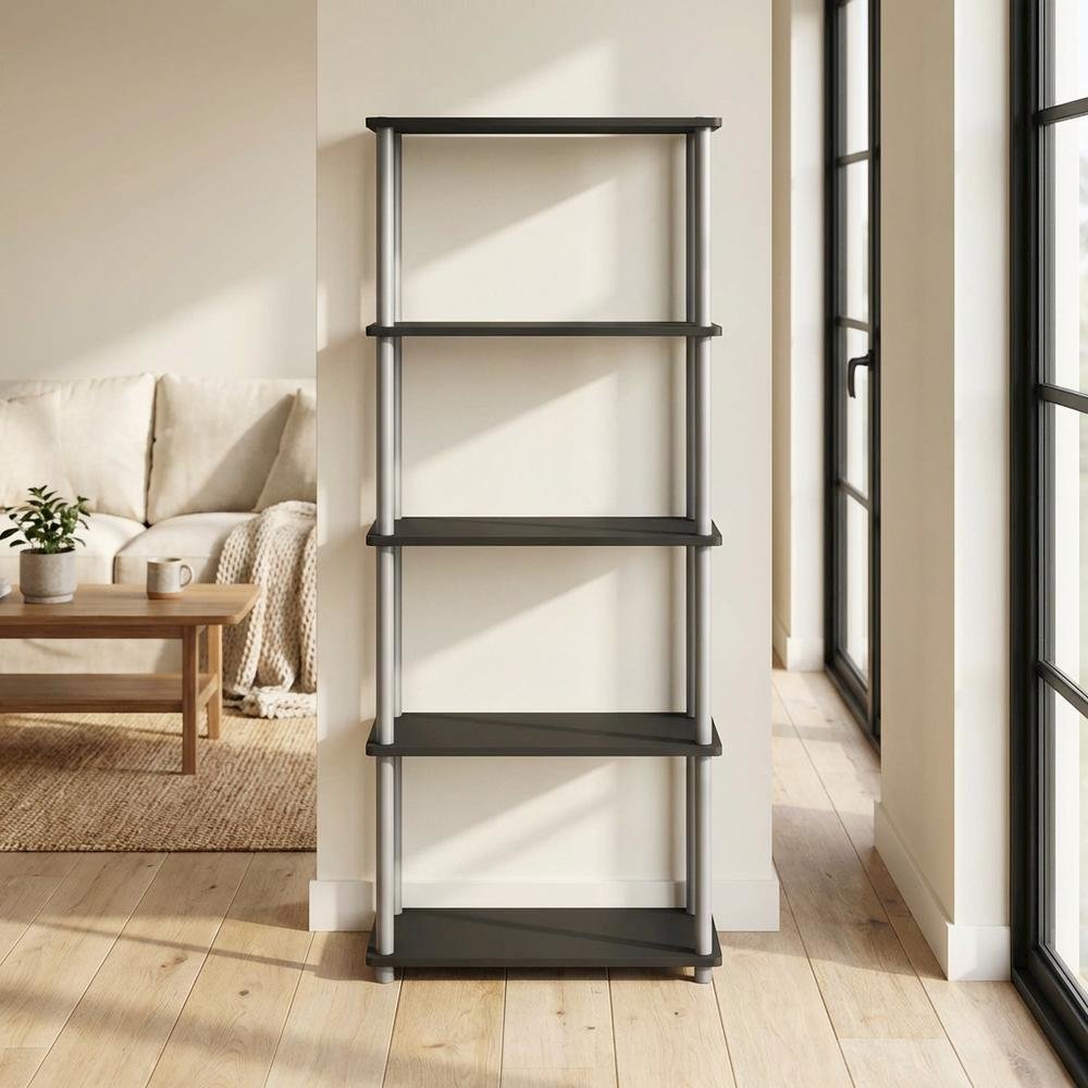 Wooden bookcase with modern design, sturdy construction, and ample storage space