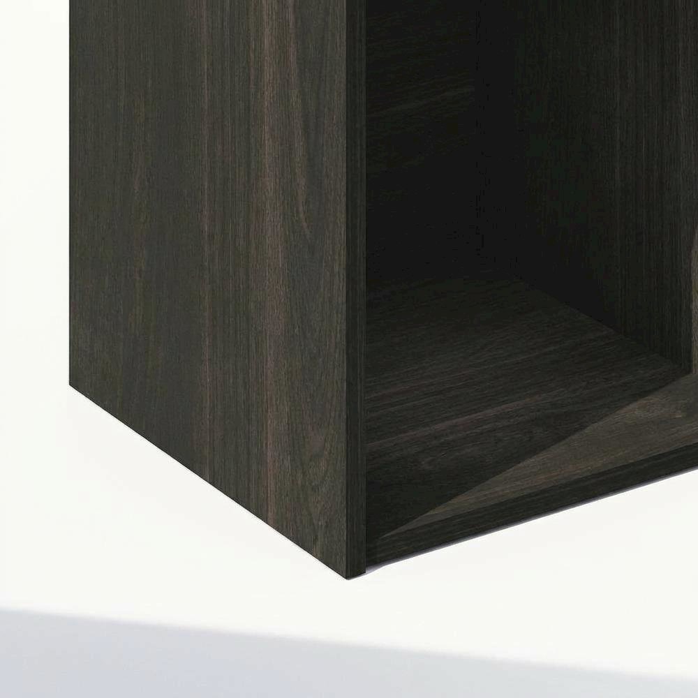 Wood Bookcase in Warm Brown Finish with Sturdy Design for Home Storage