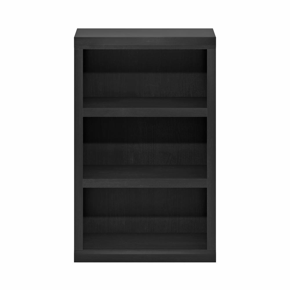Rail 3-Tier Open Shelf Bookcase, Blackwood