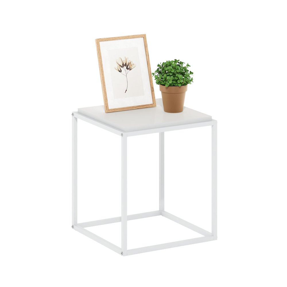 Moretti Modern Lifestyle Stackable Shelf, 1-Tier, Solid White/White