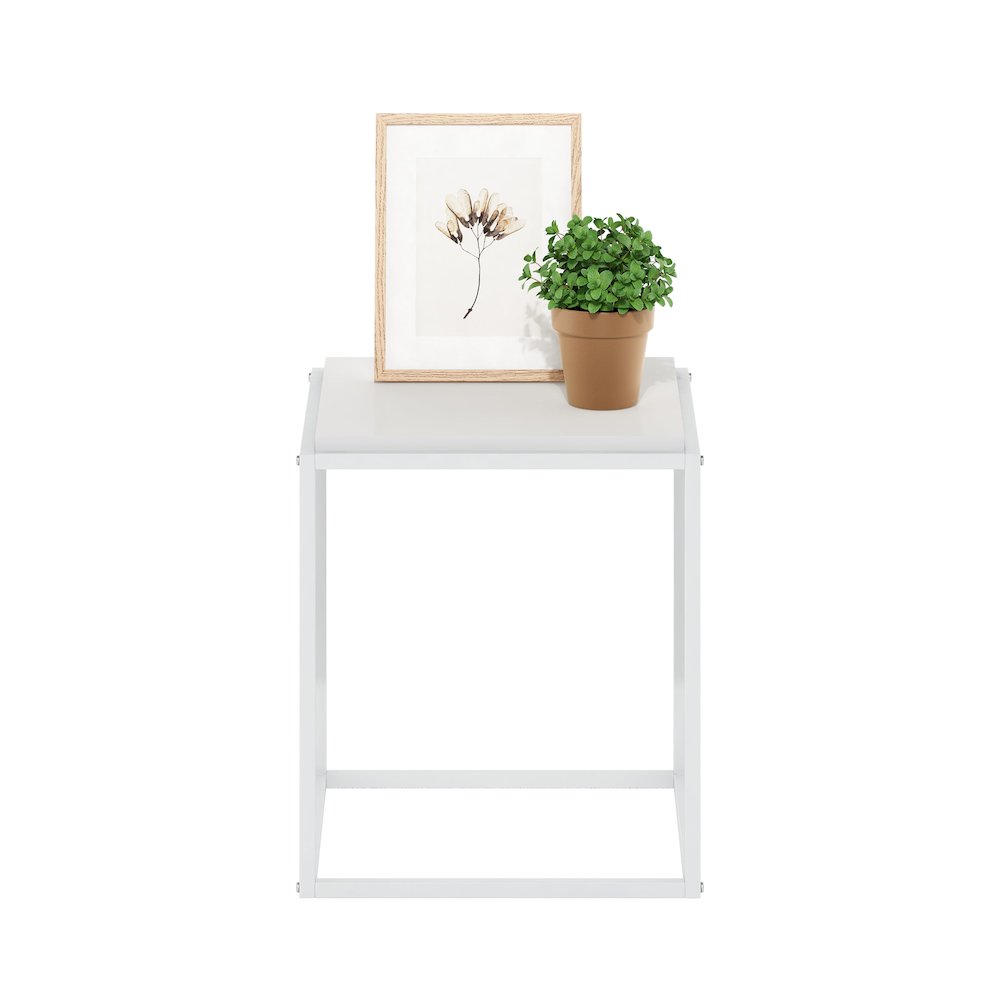 Moretti Modern Lifestyle Stackable Shelf, 1-Tier, Solid White/White