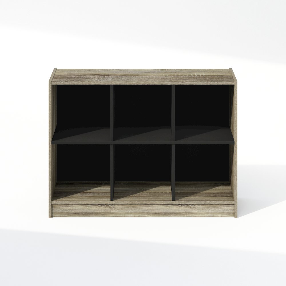 Basic 3x2 Cube Organizer Shelf Storage, Bookcase, French Oak