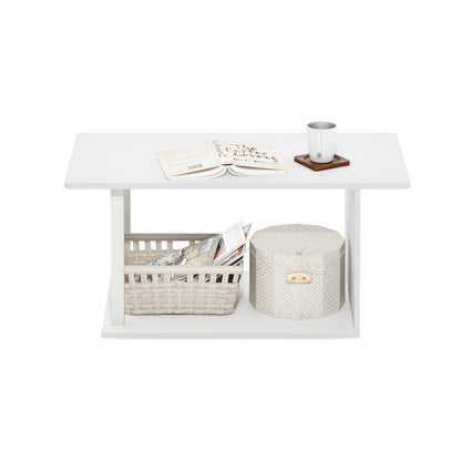 Basic Home Living Coffee Table, White/White