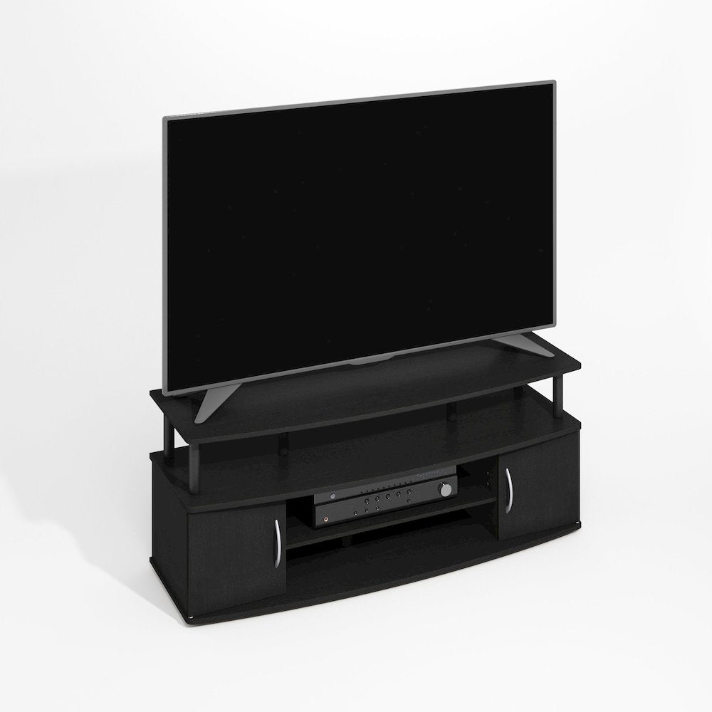 JAYA Large Entertainment Center Hold up to 55-IN TV, Darkwood