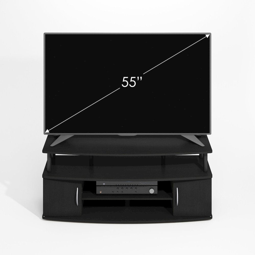 JAYA Large Entertainment Center Hold up to 55-IN TV, Darkwood