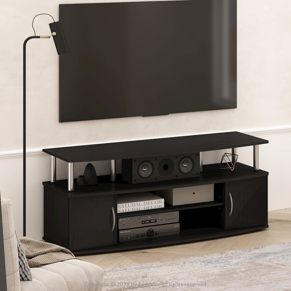 JAYA Large Entertainment Center Hold up to 55-IN TV, Dark Americano