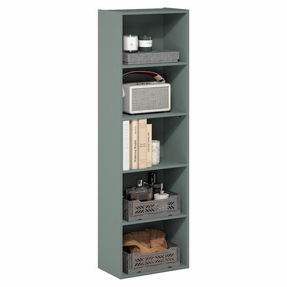LUDER Book Shelf, 5-Tier Bookshelf, Bookcase, Sage Green
