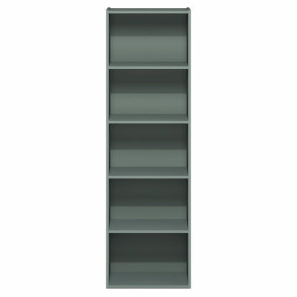 LUDER Book Shelf, 5-Tier Bookshelf, Bookcase, Sage Green