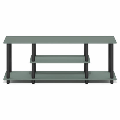 3-Tier 3D Entertainment Center, TV Console for TV up to 50 Inch, Sage Green