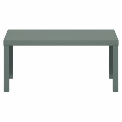 Modern Rectangle Coffee Table with 1.8 Inch Thick Tabletop, Sage Green