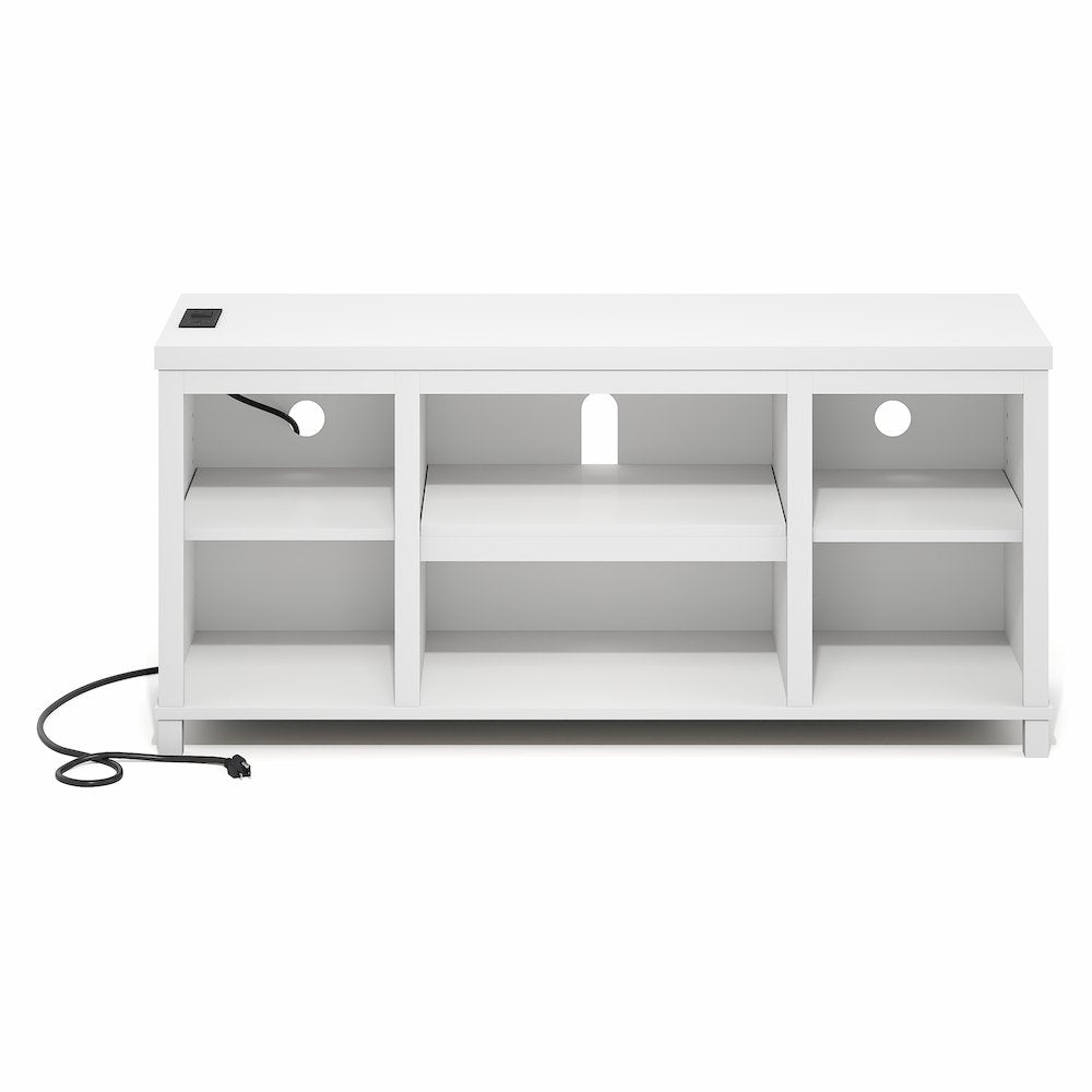3-Tier Entertainment Center for TV up to 55 Inch with USB Ports & Power Outlets