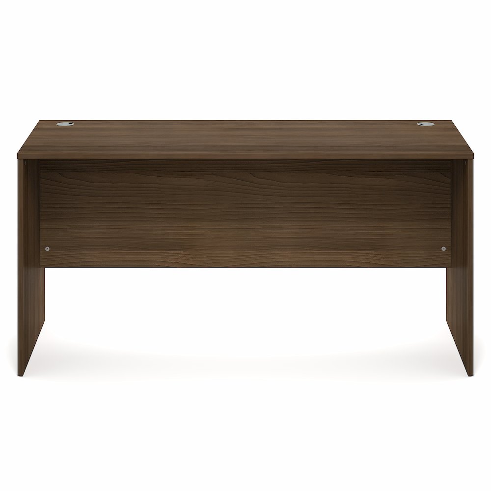 60 Inch Rectangular Executive Desk with Modesty Panel, Modern Walnut