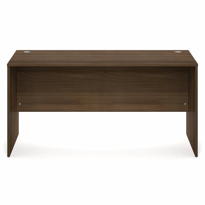 60 Inch Rectangular Executive Desk with Modesty Panel, Modern Walnut