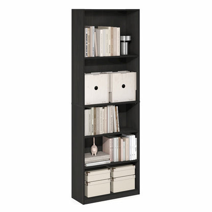 JAYA Book Shelf, 5-Tier Bookshelf with Open Storage Shelf, Standing Bookcase