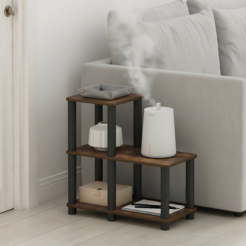 TURN-N-TUBE Storage Shelves, 3-Tier Ladder Book Shelf with Open Frame Design