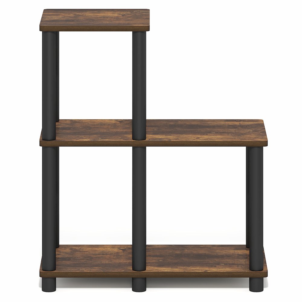 TURN-N-TUBE Storage Shelves, 3-Tier Ladder Book Shelf with Open Frame Design