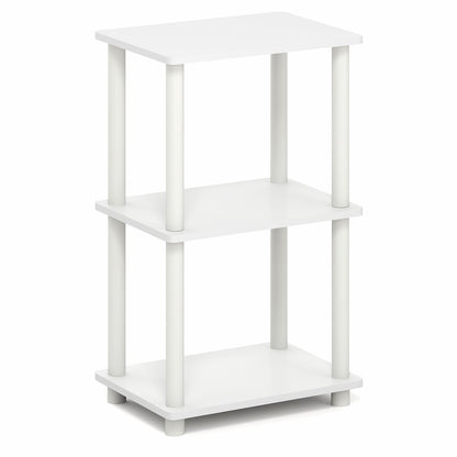 TURN-N-TUBE Storage Shelves, 3-Tier Open Frame Book Shelf, Standing Corner Shelf