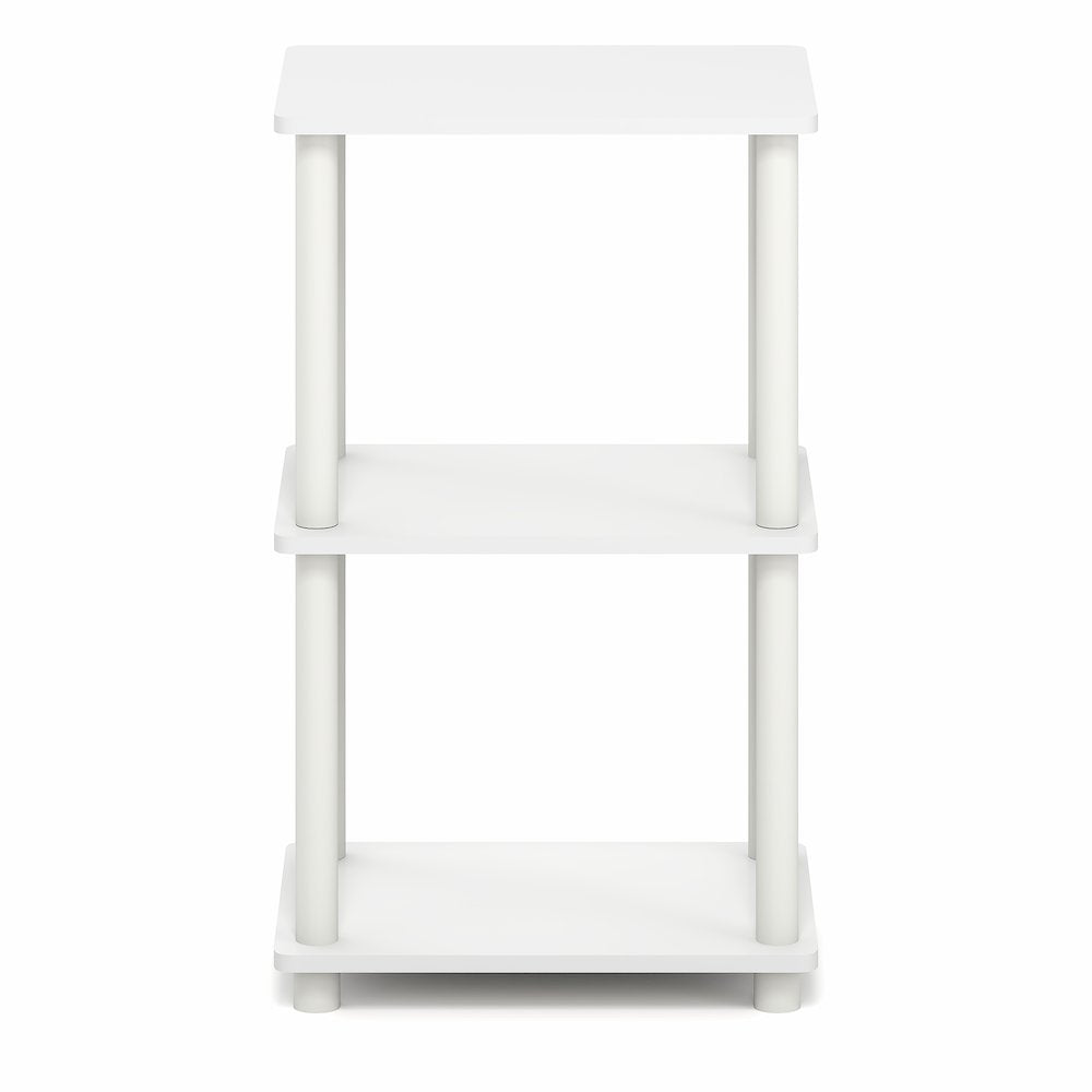 TURN-N-TUBE Storage Shelves, 3-Tier Open Frame Book Shelf, Standing Corner Shelf