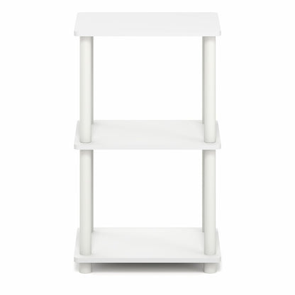 TURN-N-TUBE Storage Shelves, 3-Tier Open Frame Book Shelf, Standing Corner Shelf
