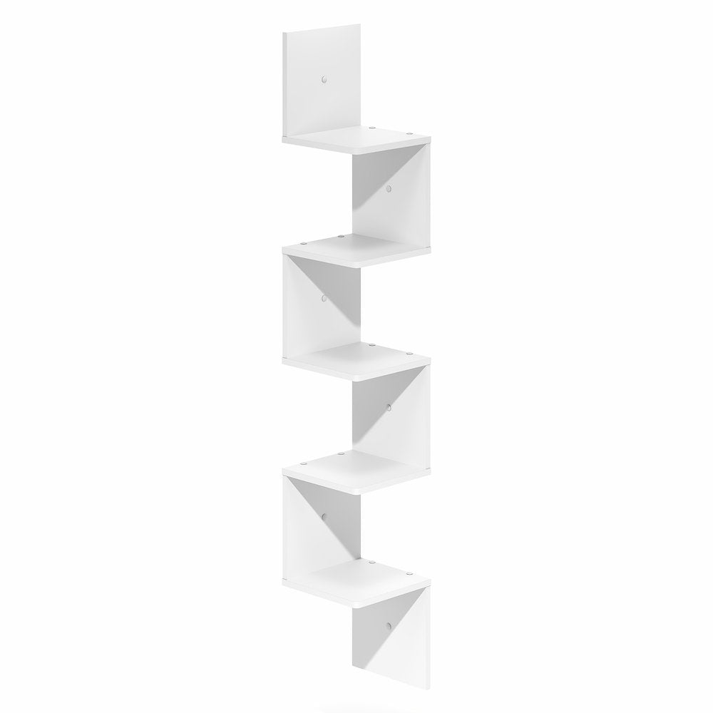 ROSSI Corner Floating Shelves for Wall, 5-Tier Corner Square Wall Shelf