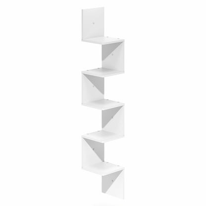 ROSSI Corner Floating Shelves for Wall, 5-Tier Corner Square Wall Shelf