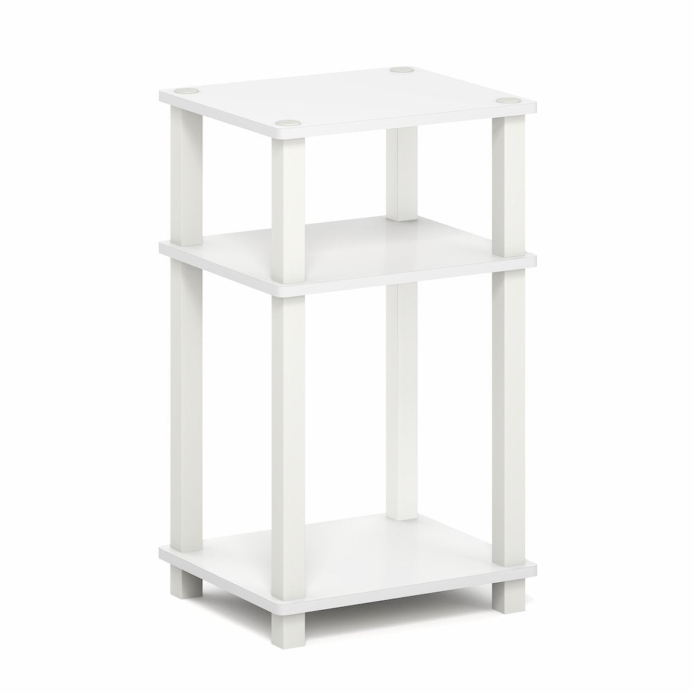 JUST Side Table, 3-Tier Open Shelf End Table, Toolless Assembly Night Stand