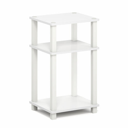 JUST Side Table, 3-Tier Open Shelf End Table, Toolless Assembly Night Stand