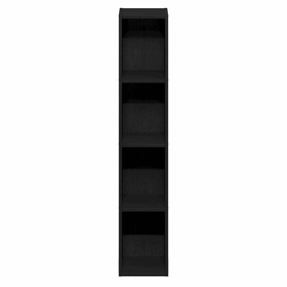 FULDA Book Shelf, 4-Tier Narrow Bookshelf, 9.3 x 7.9 x 41.6
