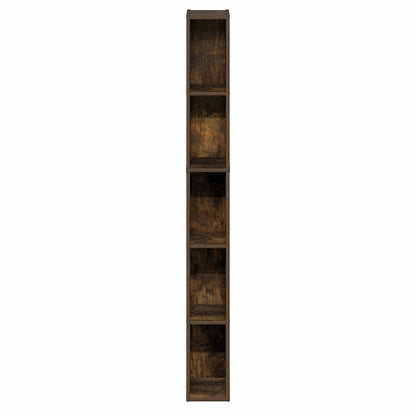 FULDA Book Shelf, 5-Tier Tall Narrow Bookshelf, 9.3 x 5.9 x 51.9
