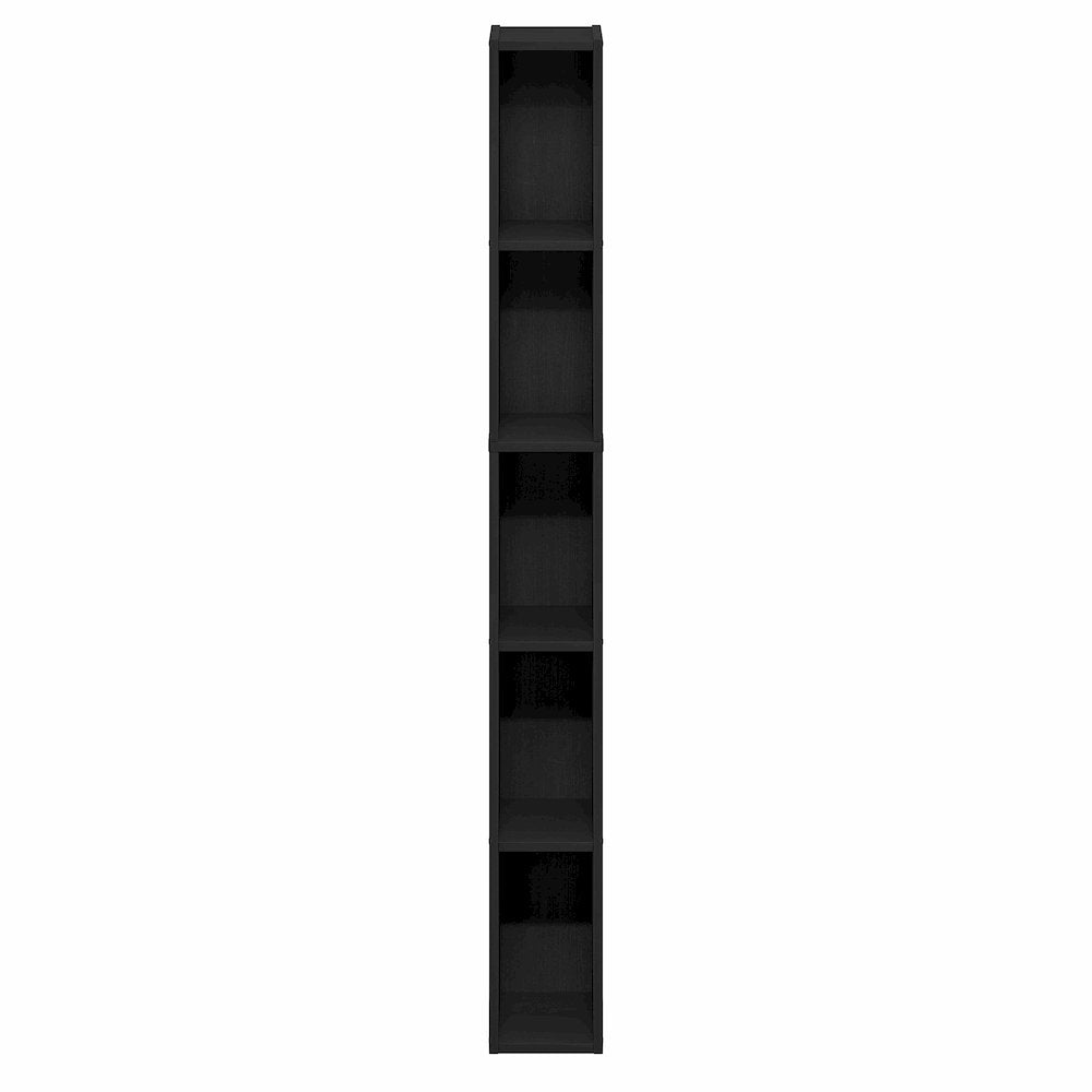 FULDA Book Shelf, 5-Tier Tall Narrow Bookshelf, 9.3 x 5.9 x 51.9
