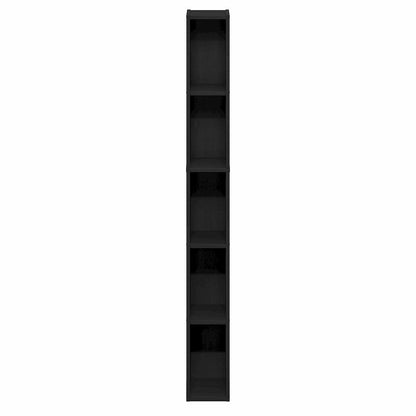 FULDA Book Shelf, 5-Tier Tall Narrow Bookshelf, 9.3 x 5.9 x 51.9