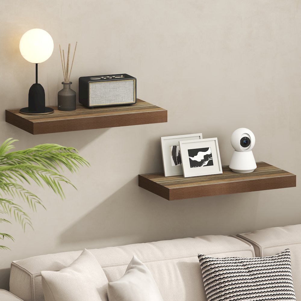 TANNA Floating Shelves for Wall, 12 x 24 Wall Shelf, 2-in Thick Shelf