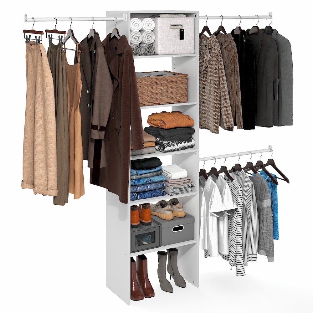 FANO Closet Organizers and Storage, 14.8 x 23.6 x 82.1 for Wardrobe