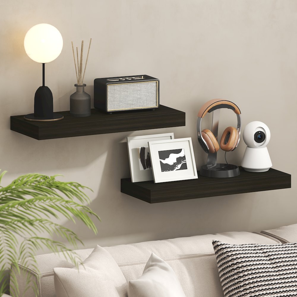 TANNA Floating Shelves for Wall Set of 2, 9 x 24 Wall Shelf