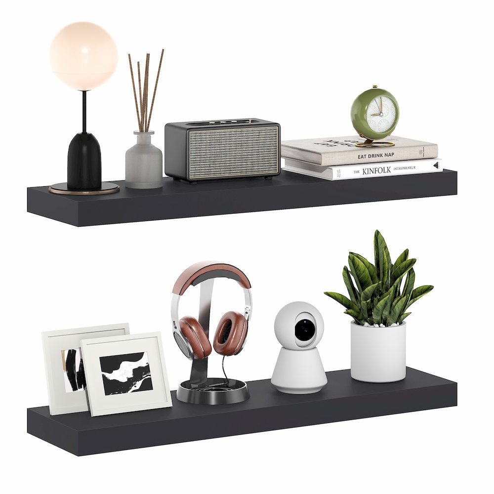 TANNA Floating Shelves for Wall Set of 2, 9 x 35 Wall Shelf