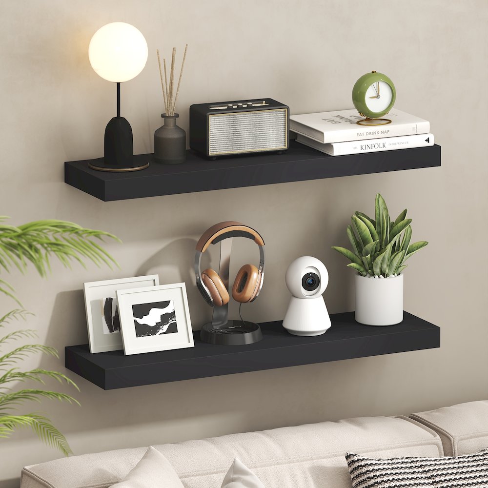 TANNA Floating Shelves for Wall Set of 2, 9 x 35 Wall Shelf