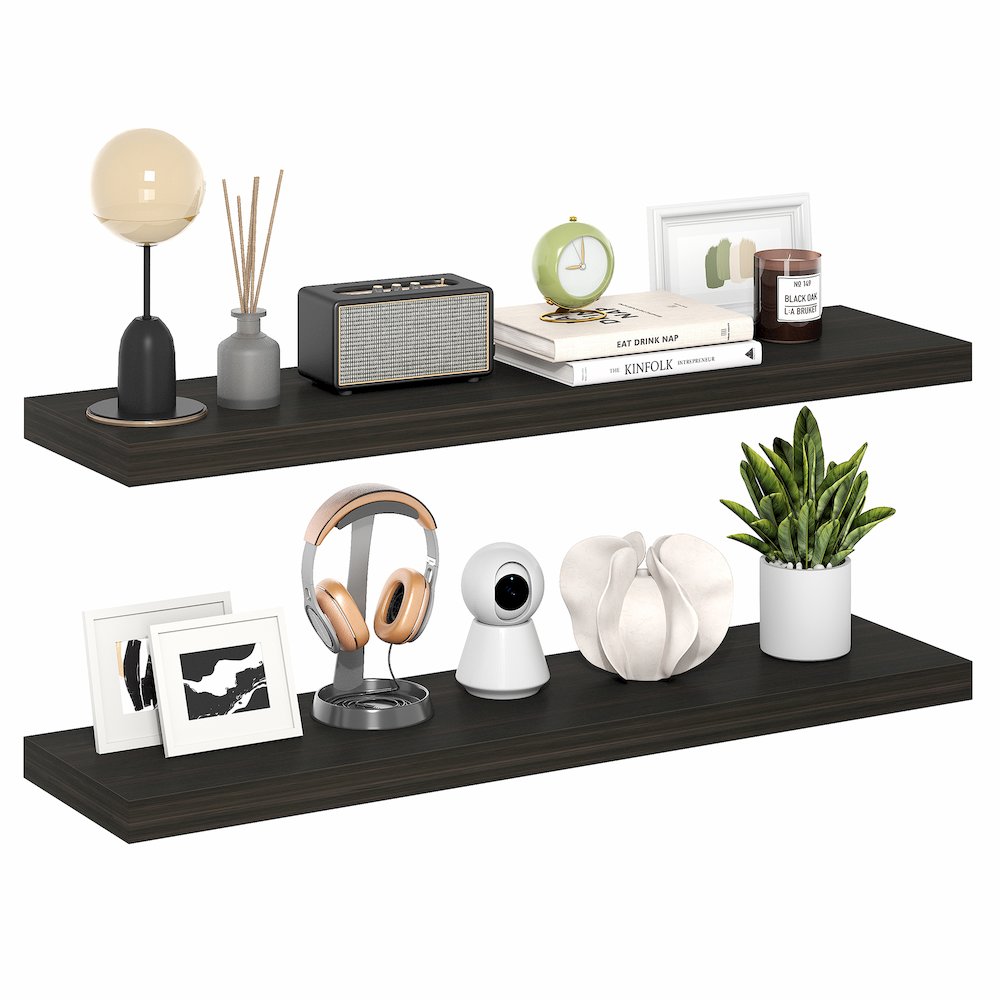 TANNA Floating Shelves for Wall Set of 2, 12 x 47 Wall Shelf