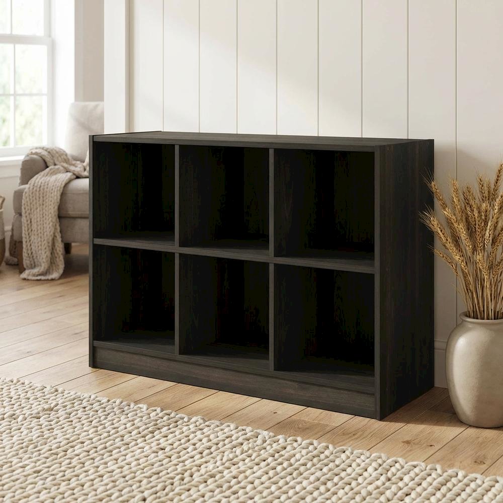 Wooden Bookcase with Open Shelf Design for Home Office and Living Room